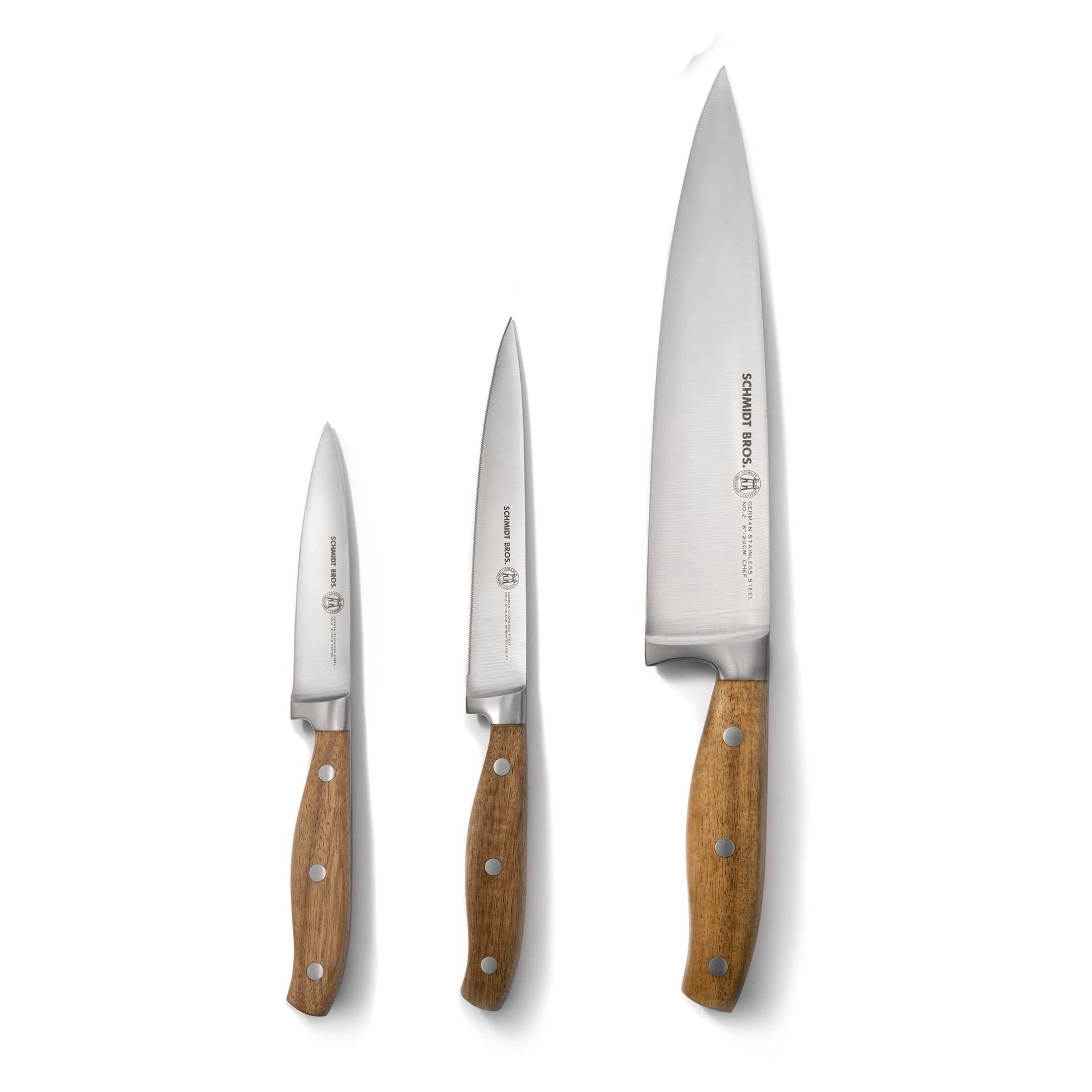 Forged Acacia, 3-Piece Knife Set – Schmidt Bros.