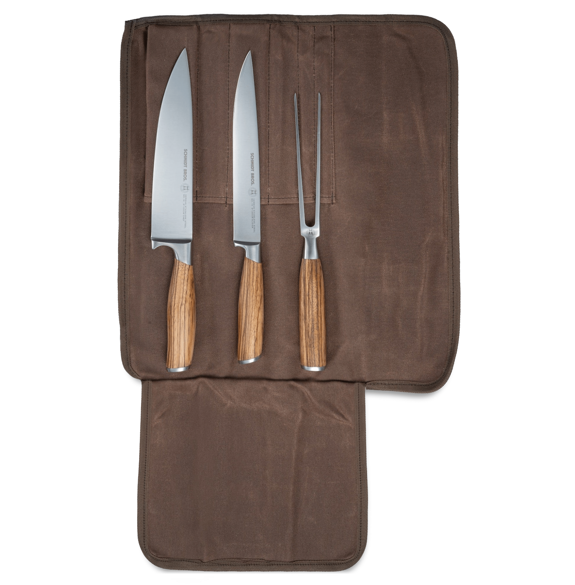 Zebra Wood, 4-Piece Carving Set – Schmidt Bros. Zebra Wood, 4-Piece Carving Set – Schmidt Bros.