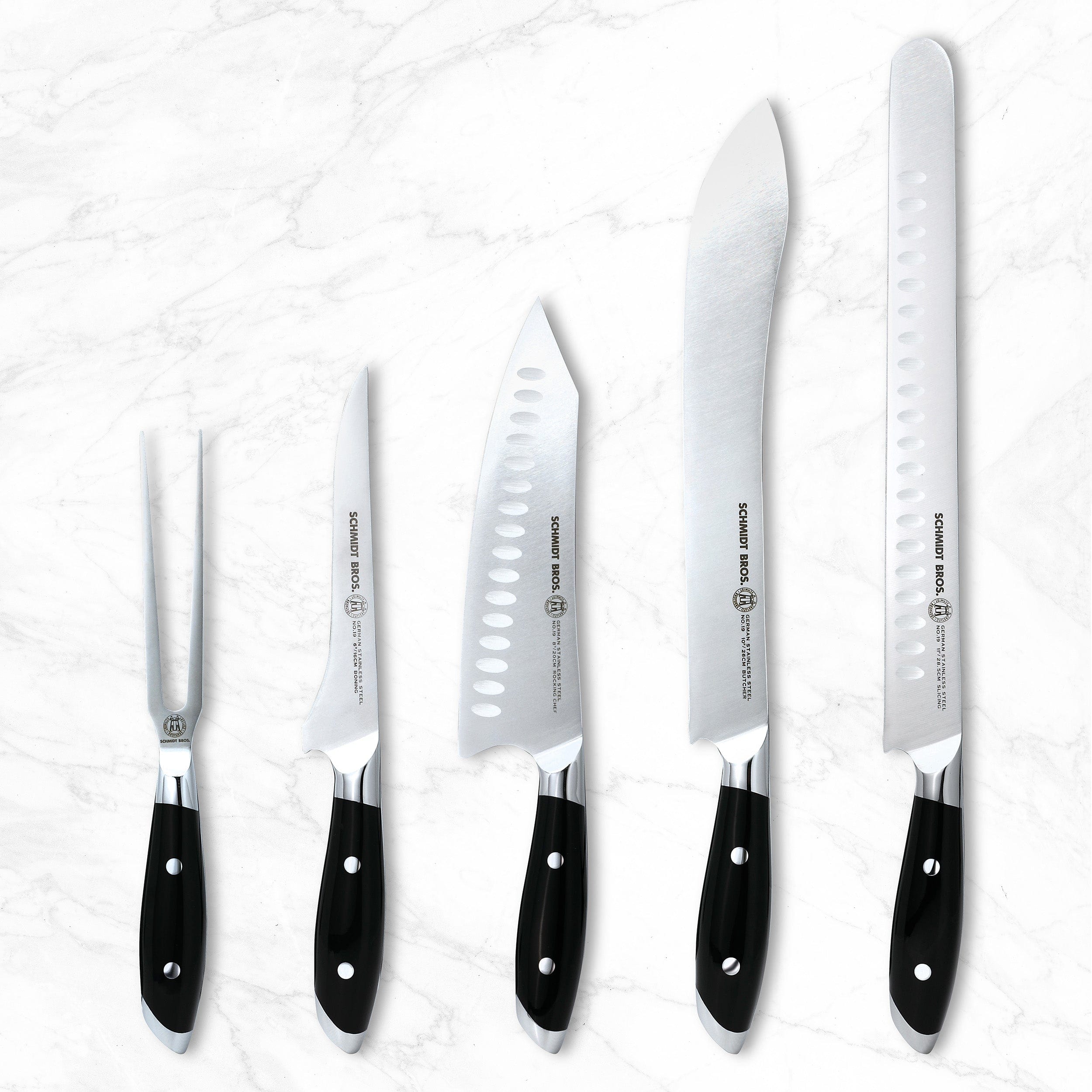 Zebra Wood, 6-Piece BBQ Knife Set, Fully Forged Stainless Steel Grilling  Utensils Including Brisket Knife, Butcher Knife, Chef's Knife, Boning  Knife