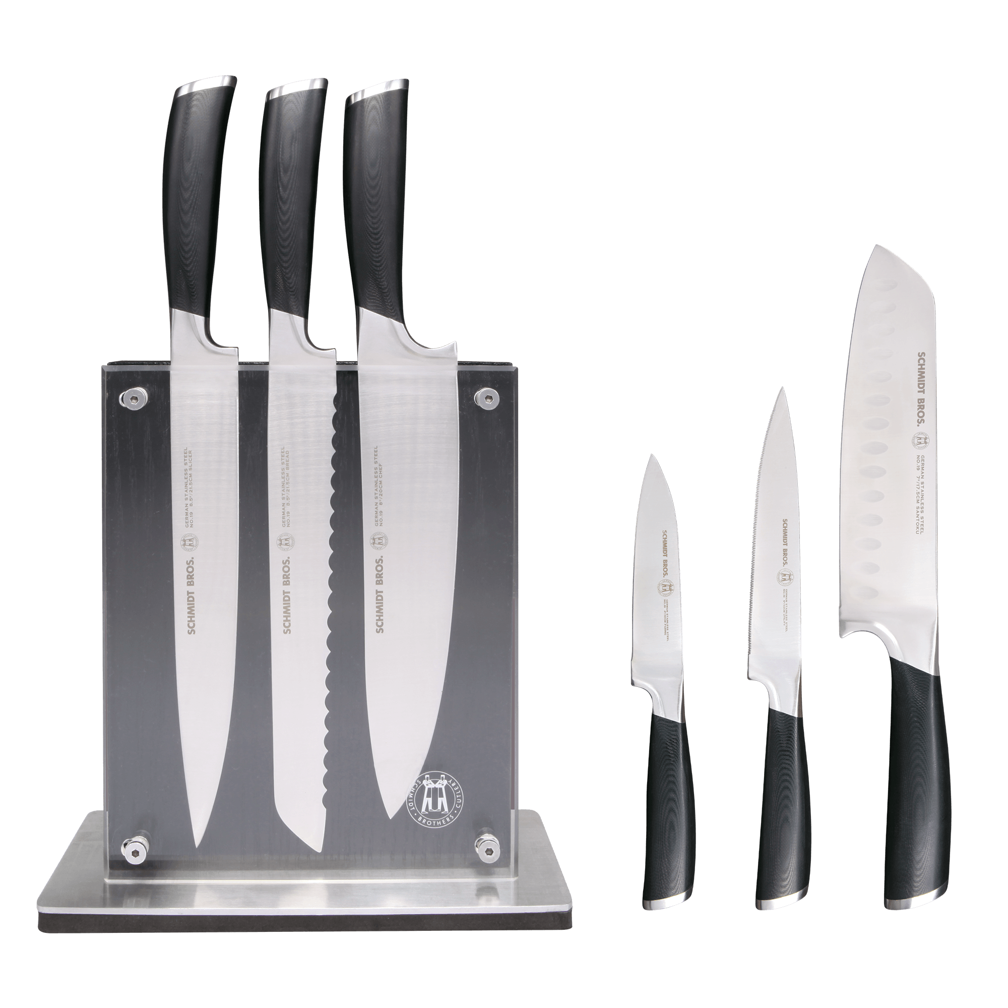 Schmidt Brothers Jet Black 7-Piece Knife Block Set Matte Black/Stainless  Steel SBCJB07PM1 - Best Buy