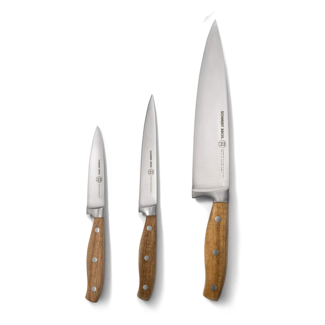 Forged Acacia 3-Piece Knife Set | Schmidt Brothers – Schmidt Bros.