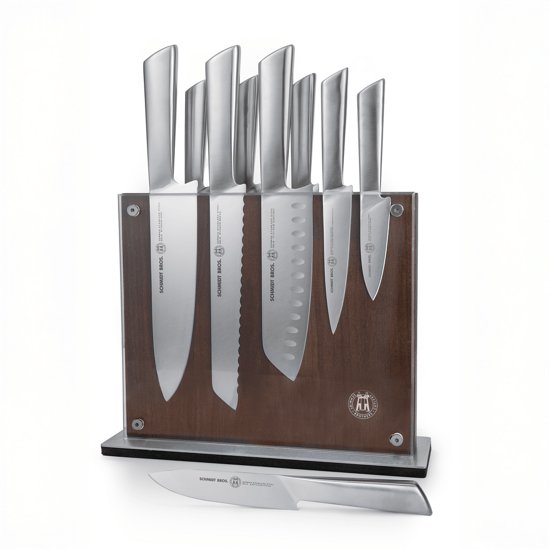 Forged Steel, 10-Piece Knife Walnut Block Set – Schmidt Bros.