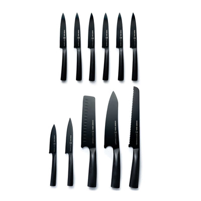 Schmidt Bros. Giotto, 12-Piece Jet Black Knife Block Set