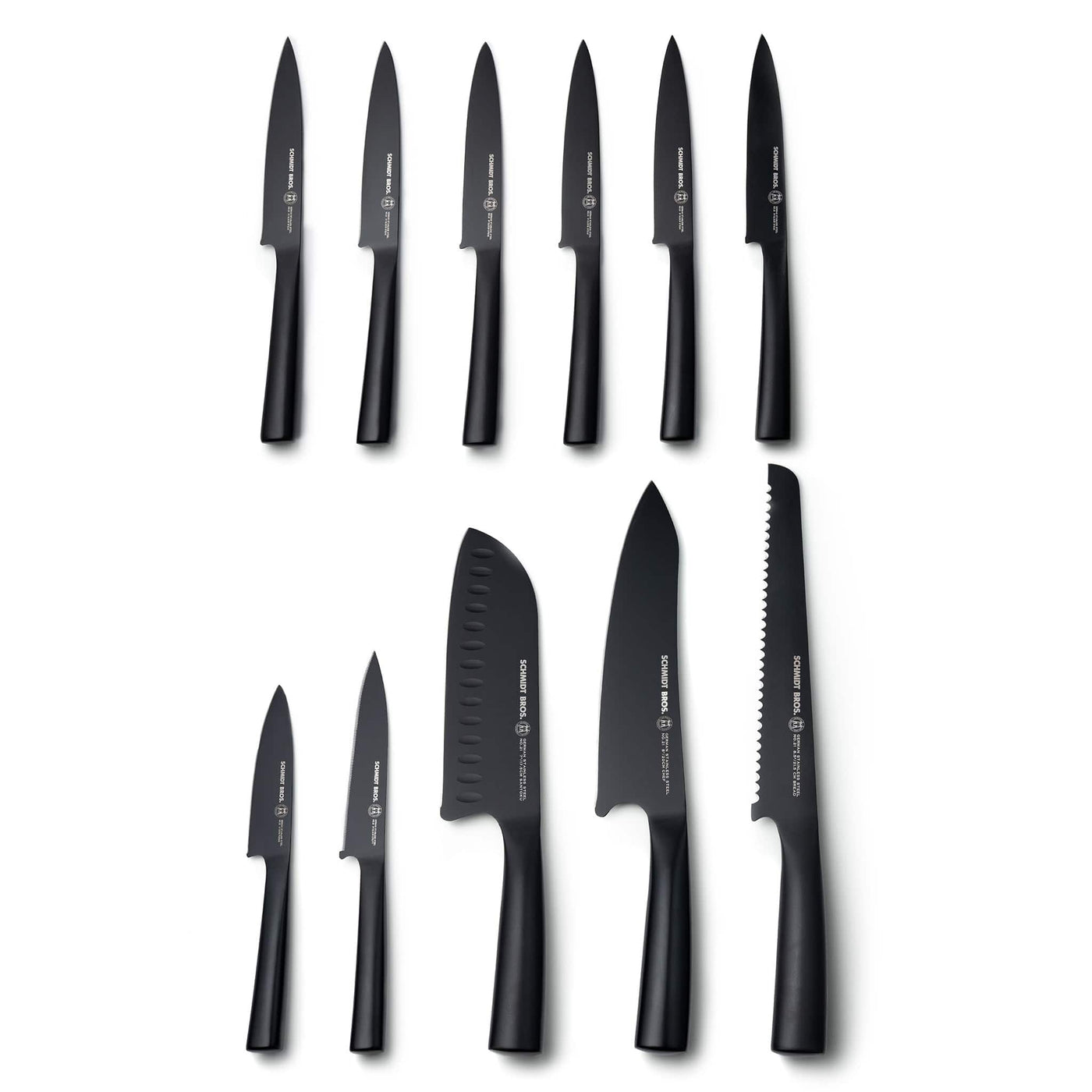 Schmidt Bros. Jet Black, 12-Piece Knife Block Set - Schmidt Brothers Cutlery