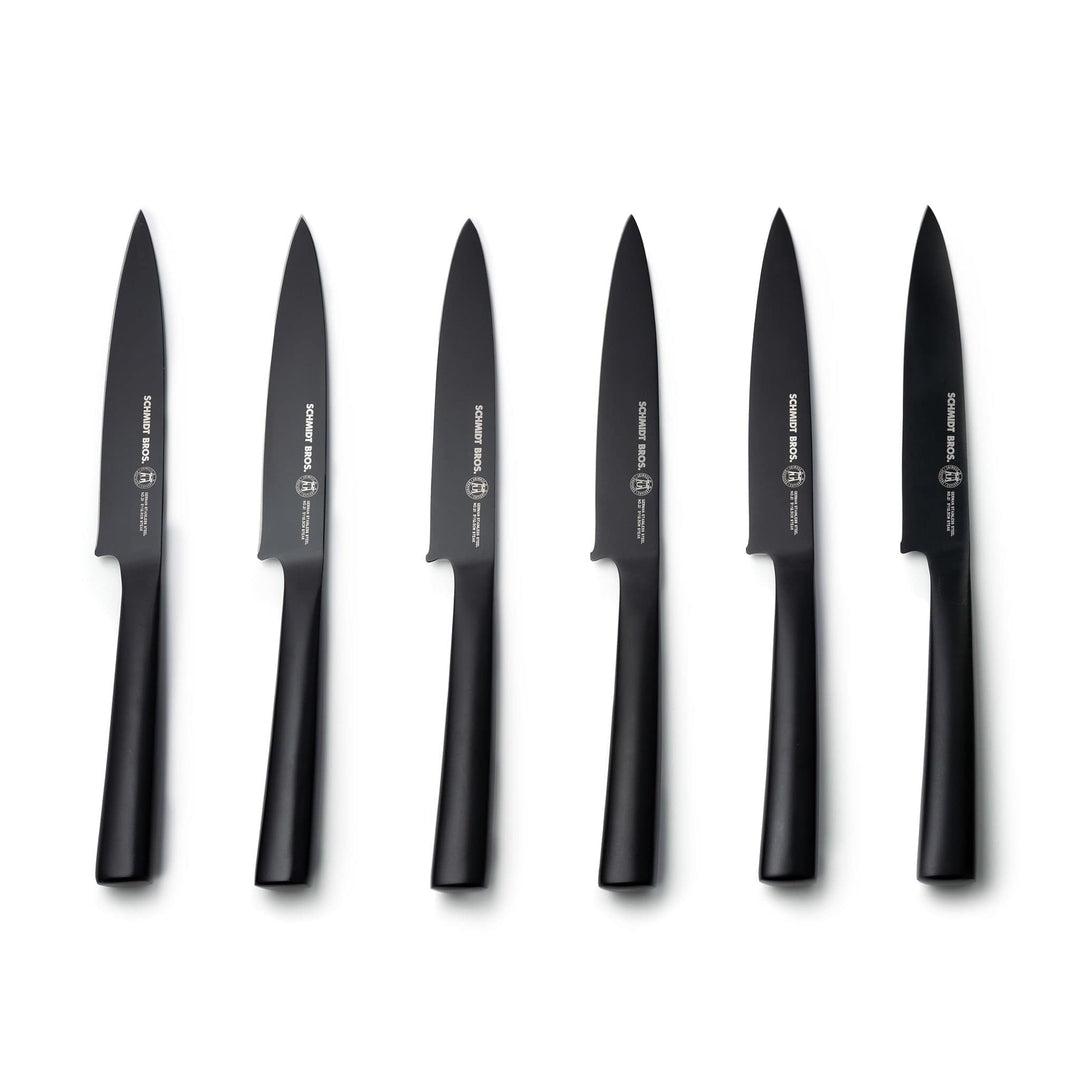 Schmidt Brothers Cutlery, Jet Black, 12-Piece Knife Block Set