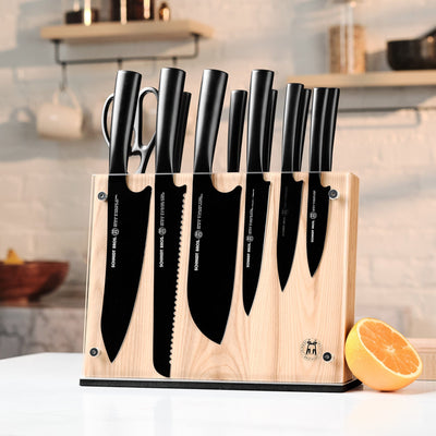 Schmidt Bros. Jet Black, 14-Piece Knife Block Set