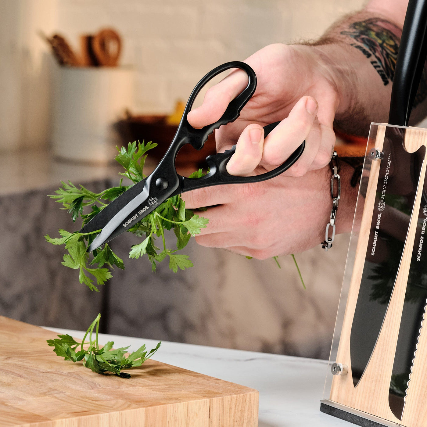 Schmidt Bros. Jet Black, 14-Piece Knife Block Set