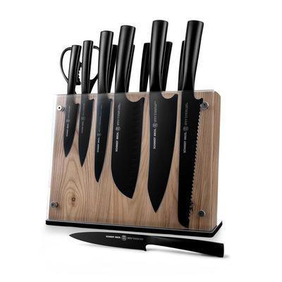 Schmidt Bros. Jet Black, 14-Piece Knife Block Set
