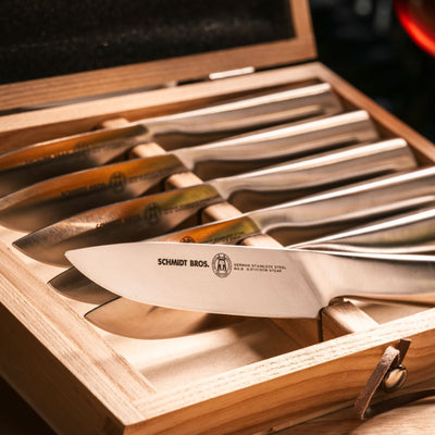 Schmidt Bros. Kitchen Cutlery Forged Steel, 6-Piece Steak Knife Set