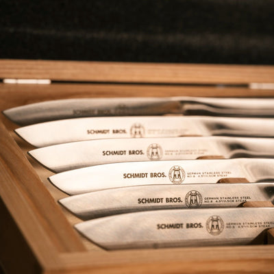 Schmidt Bros. Kitchen Cutlery Forged Steel, 6-Piece Steak Knife Set