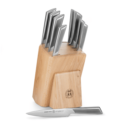 Schmidt Bros. Kitchen Cutlery Gridiron, 10-Piece Knife Block Set