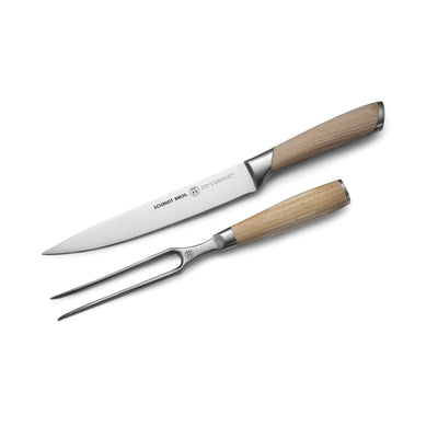 Schmidt Bros. Kitchen Cutlery Summit 3-Piece Carving Set in Waxed Canvas Roll