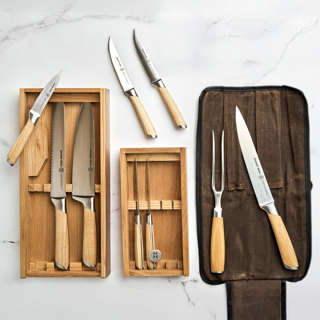 包丁セット ステンレス ＢＩＬＬ．Ｆ 5本セット walnut wood Summit, 4-Piece Steak Knife Set – Schmidt Bros.