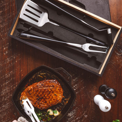 Schmidt Brothers BBQ Schmidt Brothers Cutlery, Carbon 6, 4-Piece Grill Set