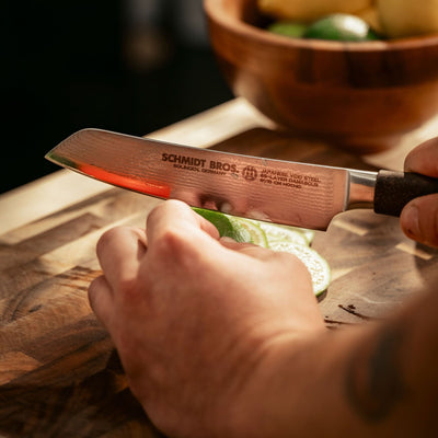 Schmidt Brothers Kitchen Cutlery Artisan, 5" Santoku Knife