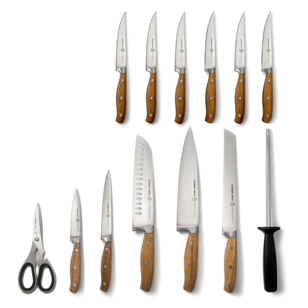 Forged Acacia, 14-Piece Knife Block Set – Schmidt Bros.