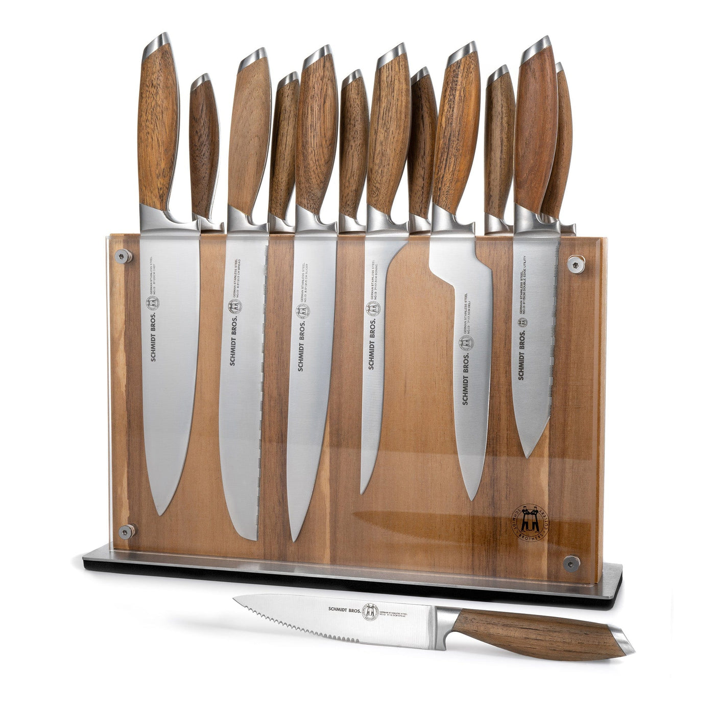 Schmidt Brothers Cutlery Carbon 6 15-Piece Knife Block Set