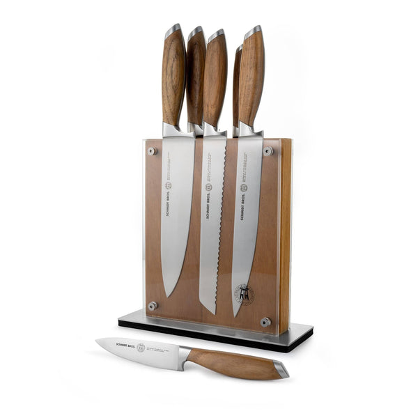 Schmidt Brothers - Bonded Teak, 7-Piece Knife Set, High-Carbon