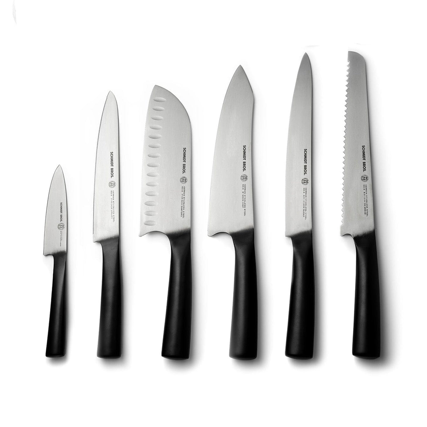 Chef Knife Piece Cutlery Set Schmidt Brothers Carbon 6, 7-Piece