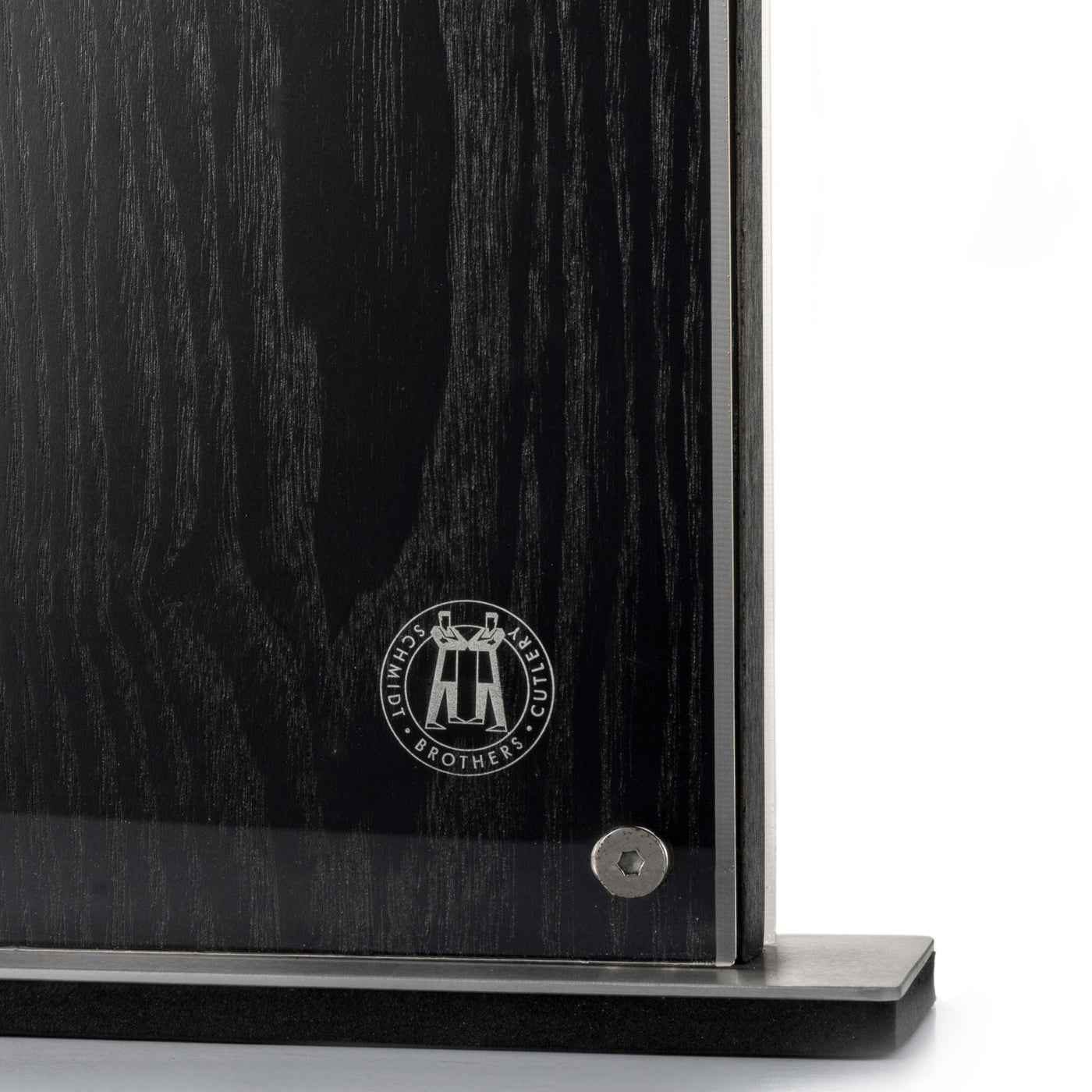 Schmidt Brothers Kitchen Cutlery Schmidt Brothers Cutlery, Black Midtown Magnetic Knife Block, Universal Storage For Up to 8-10 Cutlery, Ebony Hardwood and Acrylic Shield