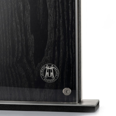 Schmidt Brothers Kitchen Cutlery Schmidt Brothers Cutlery, Black Midtown Magnetic Knife Block, Universal Storage For Up to 8-10 Cutlery, Ebony Hardwood and Acrylic Shield
