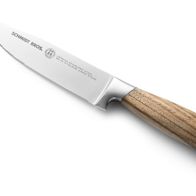 4pc Schmidt Brothers Zebra Wood German Stainless Steak Knife Set - Sierra  Auction Management Inc