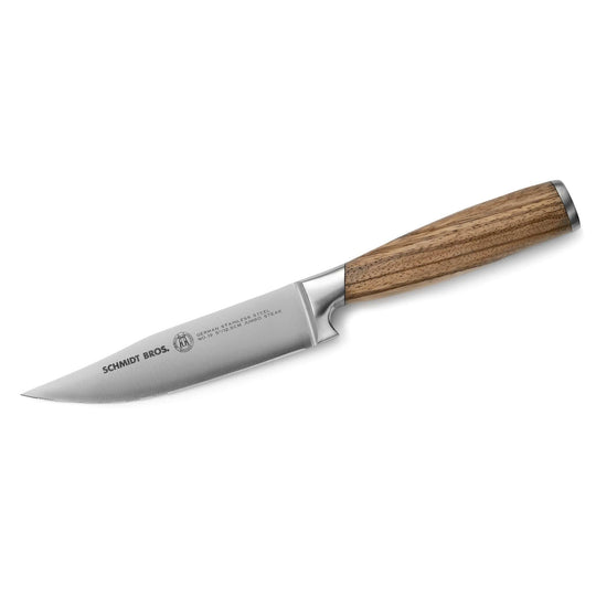 Schmidt Brothers - Zebra Wood 4-Piece Jumbo Steak Knife Set, High