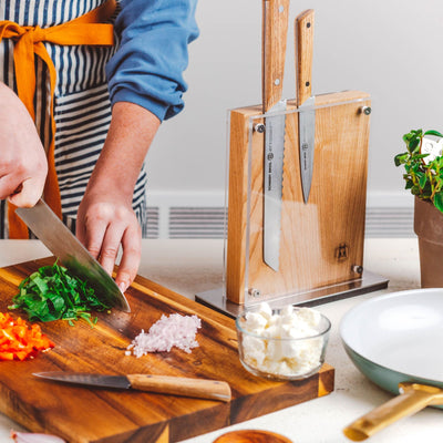 Schmidt Brothers White Oak Midtown Magnetic Knife Block