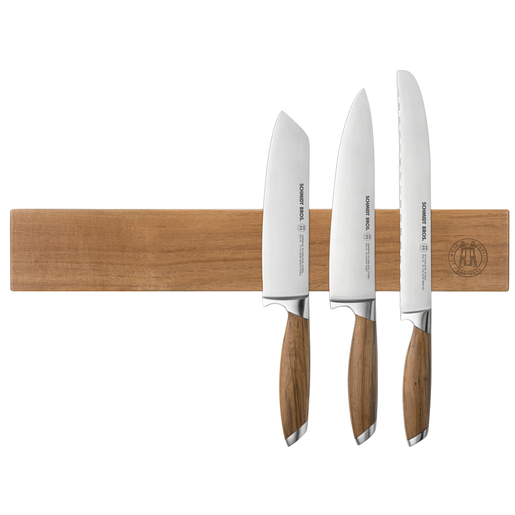 Schmidt Brothers Kitchen Cutlery Magnetic Wall Bar, 18 Inch Length | Stores Up To 10 Knives | Shop Now
