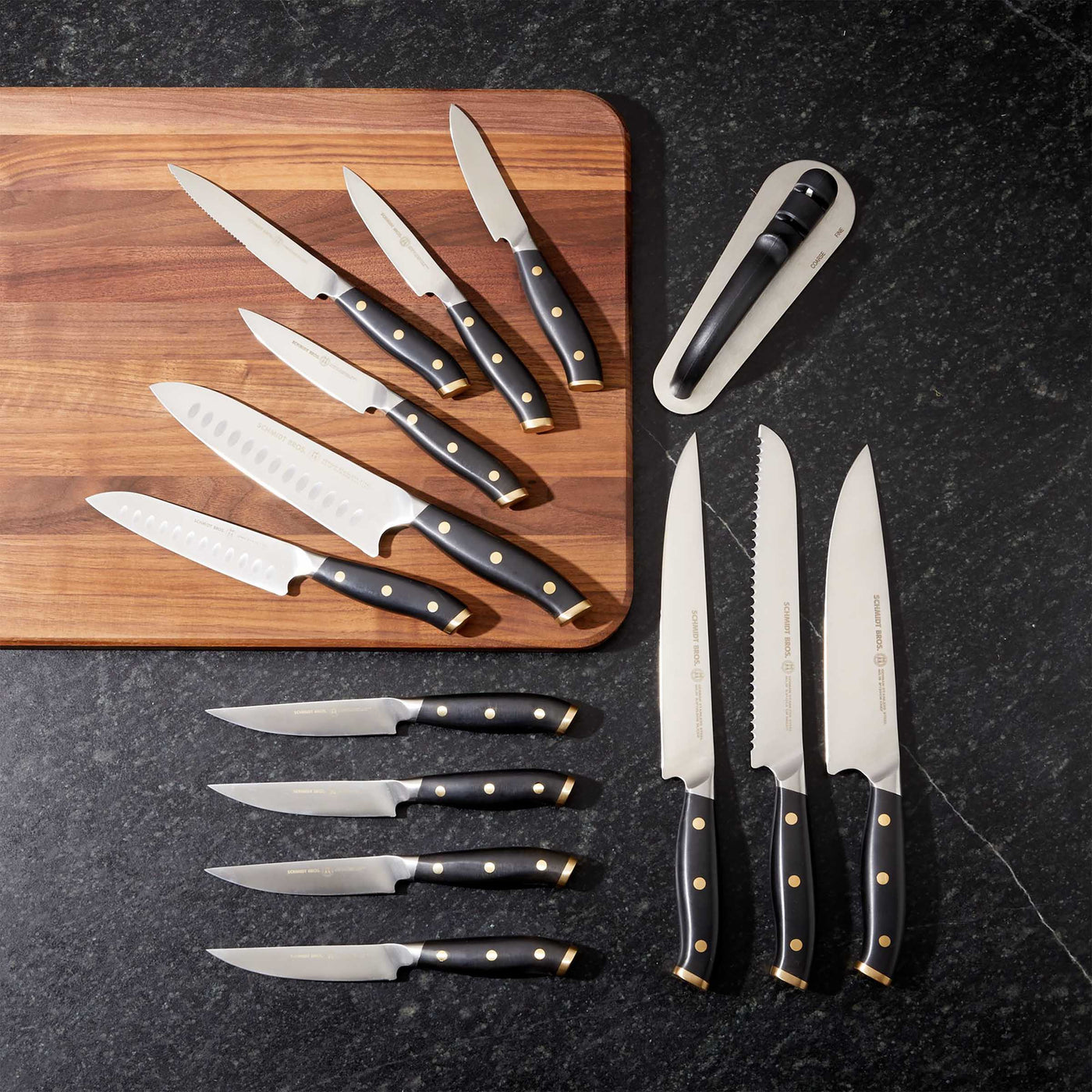 17 PCS Kitchen Knife Set with Block 1.4116 German Steel knife sharpener US  HOME