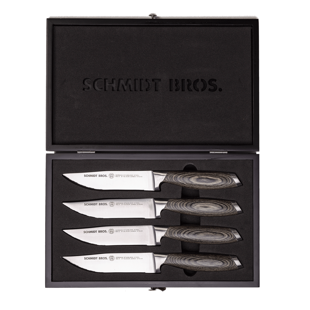 Bonded Ash 4-Piece Jumbo Steak Knife Set | Schmidt Brothers