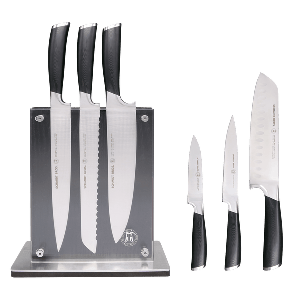 New England Cutlery 7 Piece High Carbon Stainless Steel Knife Block Set &  Reviews