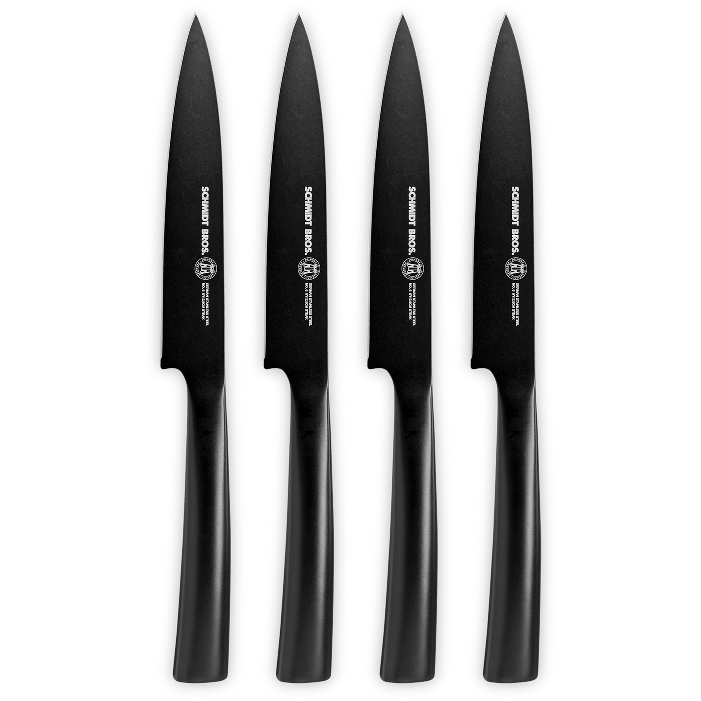 Schmidt Brothers Kitchen Cutlery Schmidt Brothers Jet Black, 4-Pc Steak Knife Set