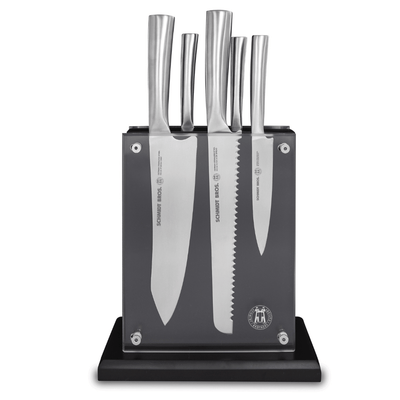 Schmidt Brothers Kitchen Cutlery Schmidt Brothers, Stainless Steel, 6-Pc Knife Block Set